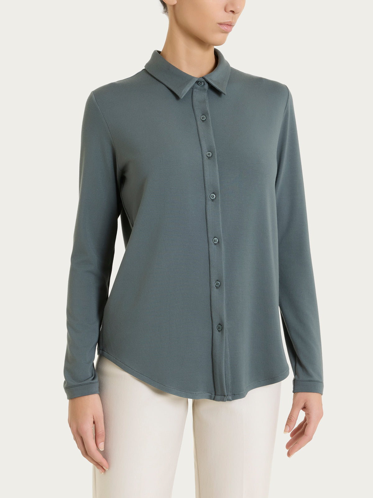 Camicia in Jersey Strech Winter Viscosa Grigi Donna - Ragno