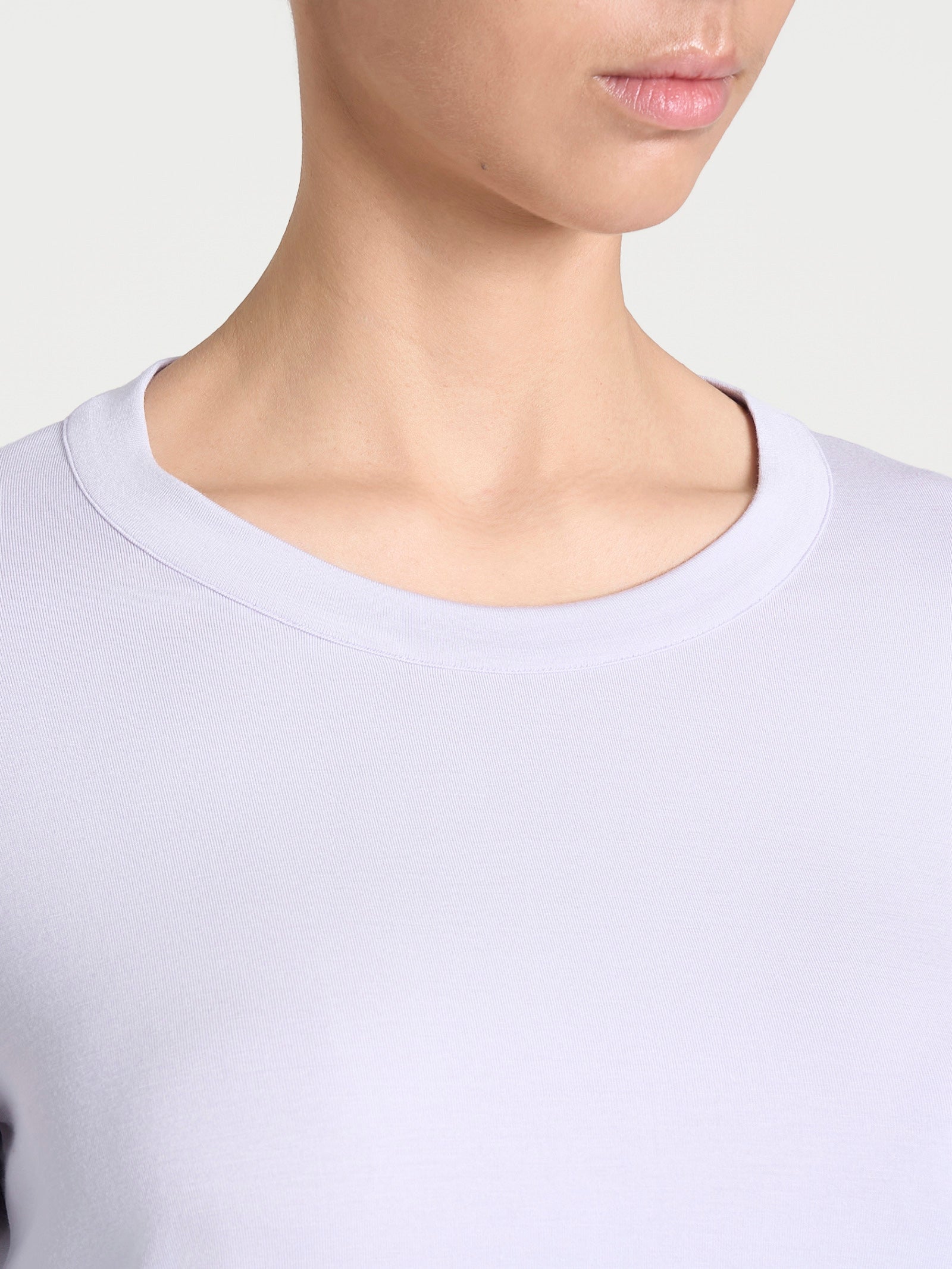 Maglietta girocollo con manica lunga in Eco Viscosa Rosa Donna - Ragno