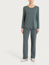 Maglietta girocollo con manica lunga in Jersey Strech Winter Viscosa Grigi Donna - Ragno