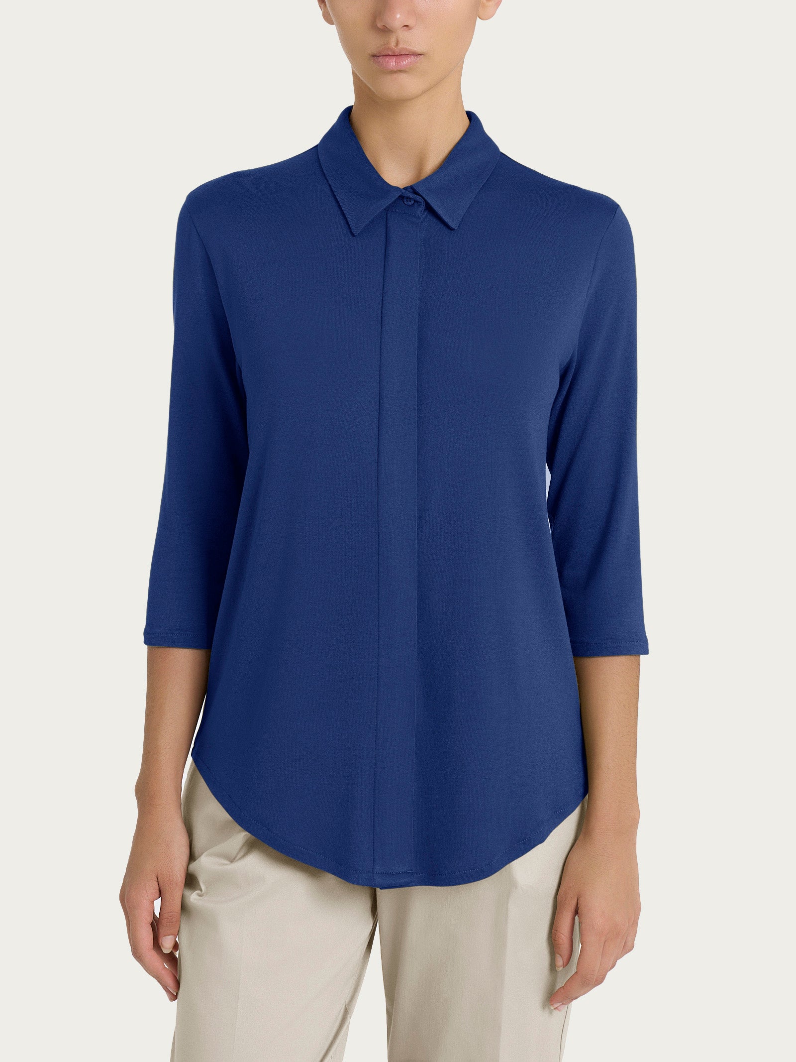 Camicia con manica 3/4 in Viscosa Summer Blu Donna - Ragno