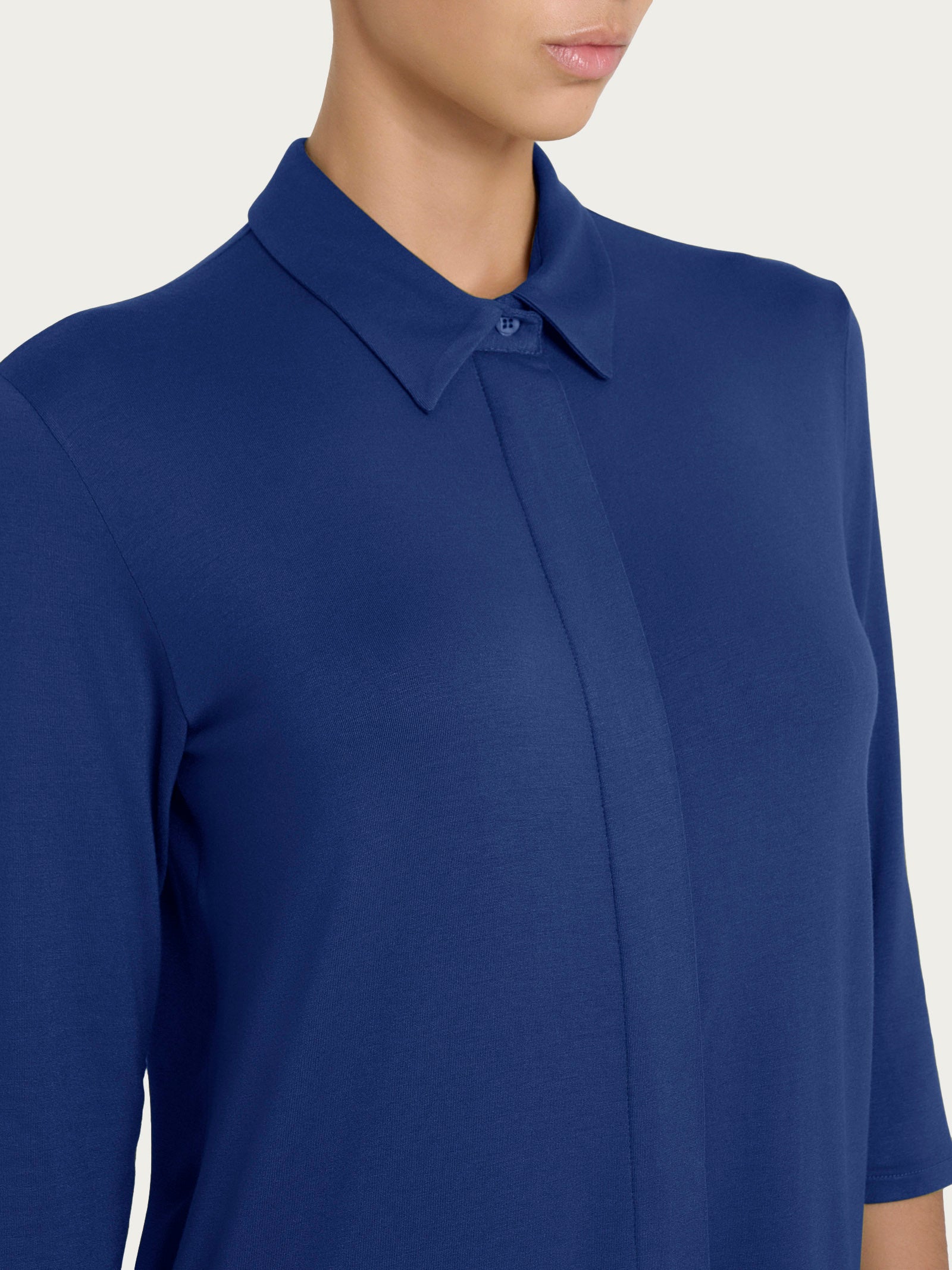 Camicia con manica 3/4 in Viscosa Summer Blu Donna - Ragno