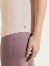 Women's Summer Viscose V-neck T-Shirt Pink - Ragno