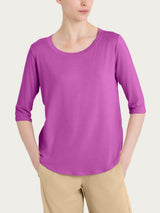 Maglietta girocollo in Viscosa Summer Viola Donna - Ragno
