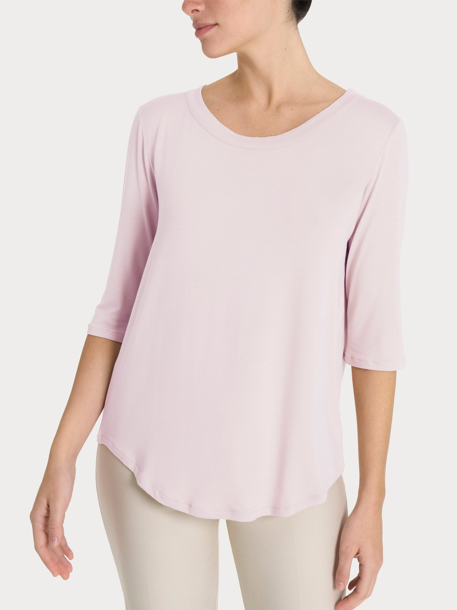 Maglietta girocollo in Viscosa Summer Rosa Donna - Ragno