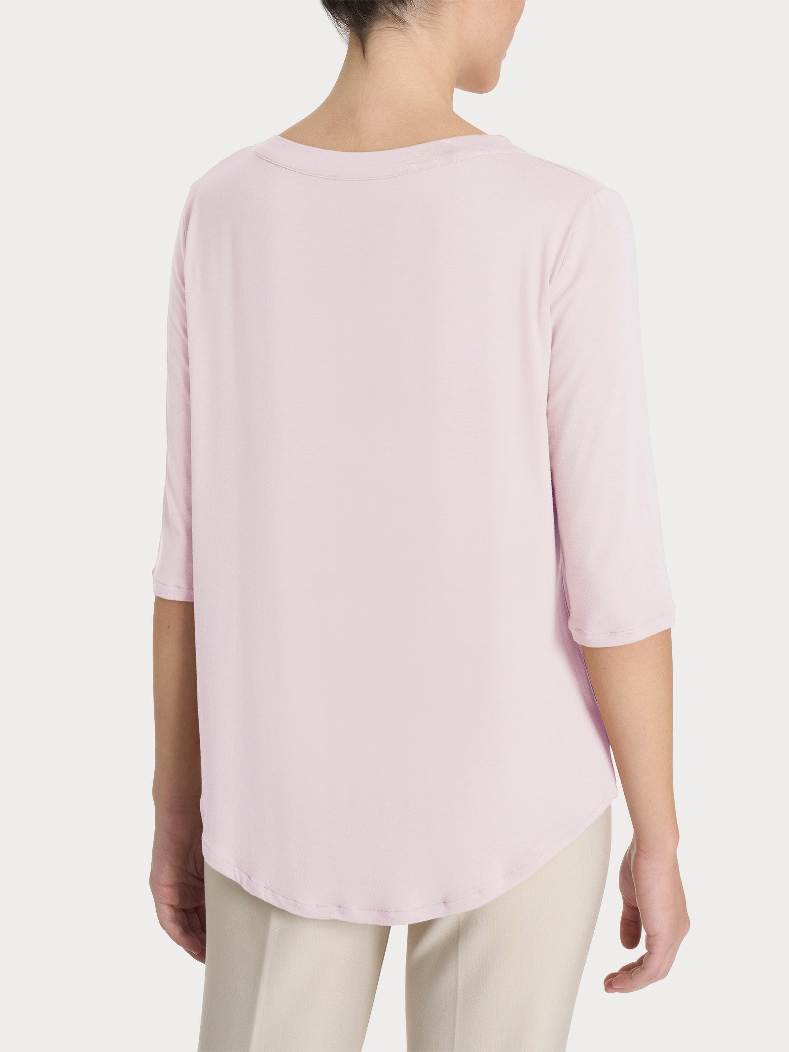 Maglietta girocollo in Viscosa Summer Rosa Donna - Ragno