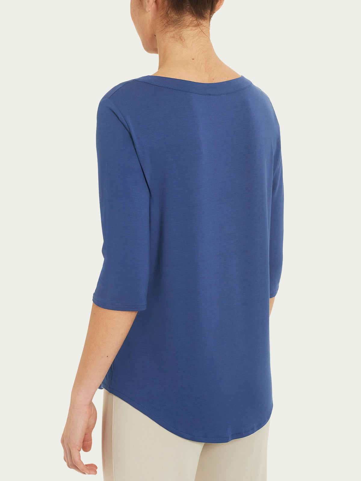 Maglietta girocollo in Viscosa Summer Blu Donna - Ragno