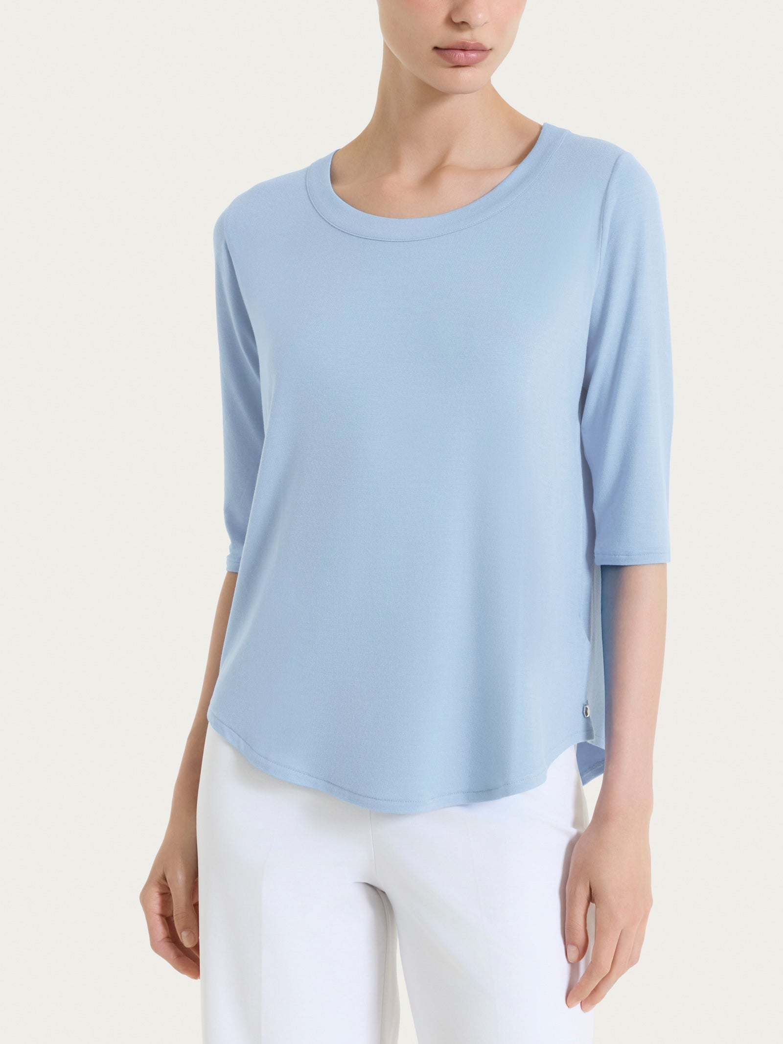 Damen Viskose Sommer T-Shirt mit Rundhalsausschnitt - Ragno