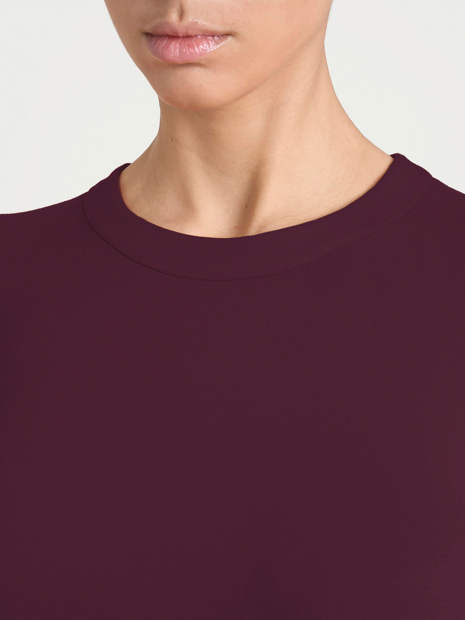 Maglietta a girocollo chiuso in Eco Viscosa Viola Donna - Ragno