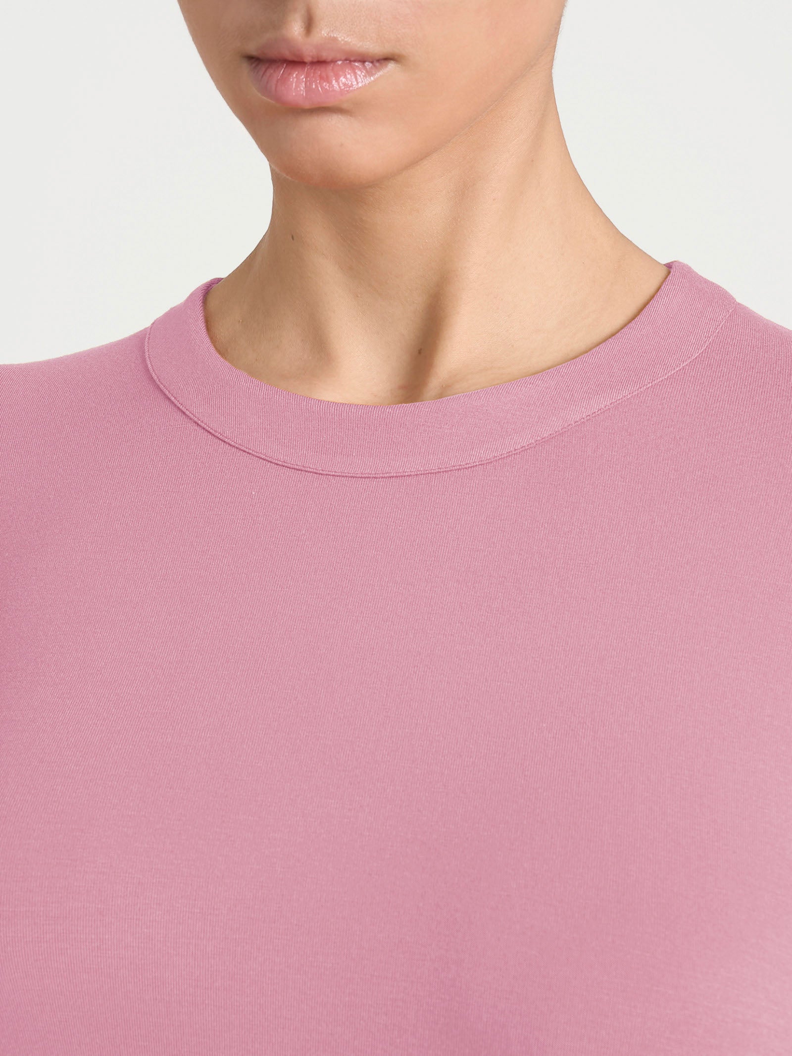 Maglietta a girocollo chiuso in Eco Viscosa Rosa Donna - Ragno
