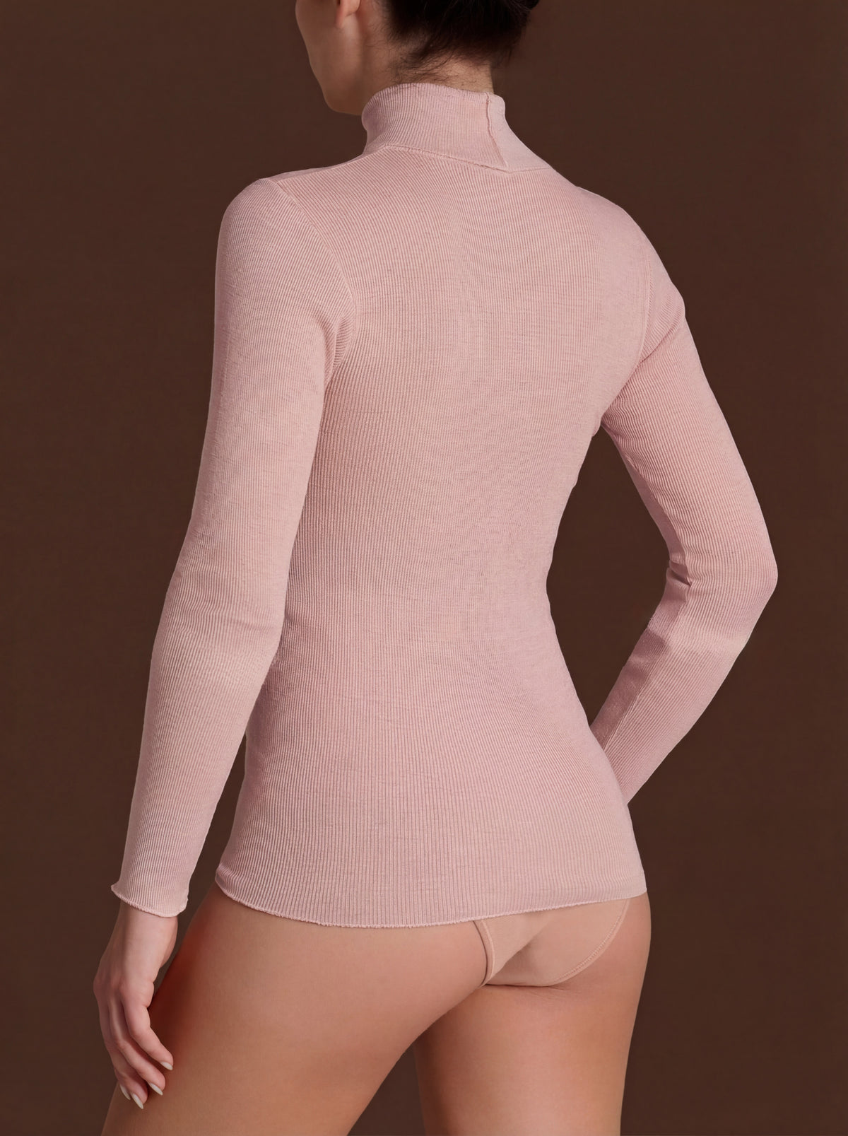 Lana Seta - Dolcevita in costina di lana e seta Rossi Donna - Ragno