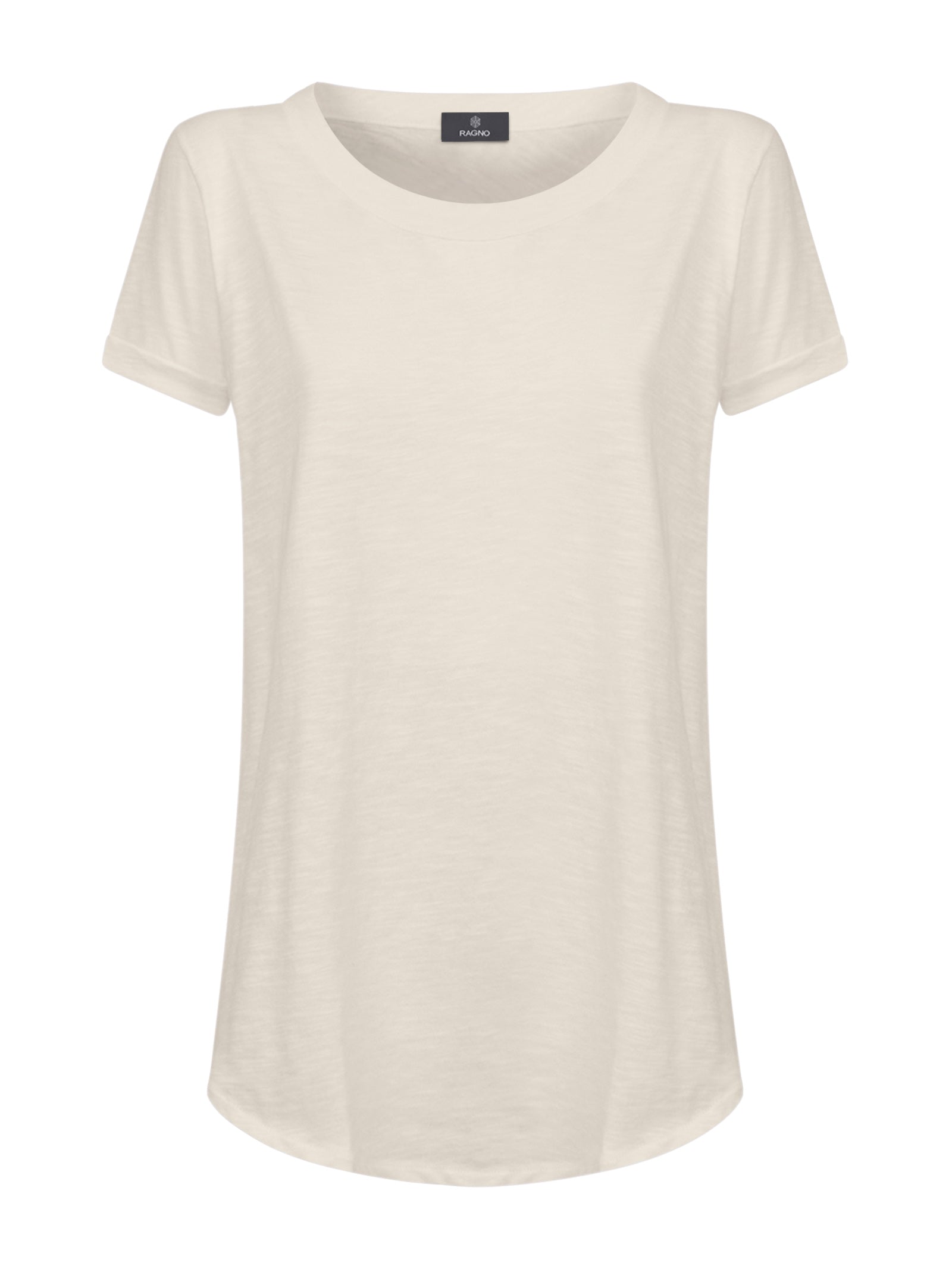 T-shirt girocollo in slub jersey di cotone -  - Ragno