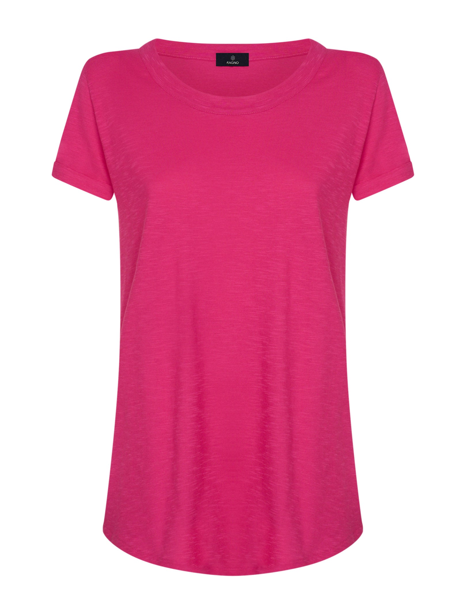 T-shirt girocollo in slub jersey di cotone -  - Ragno