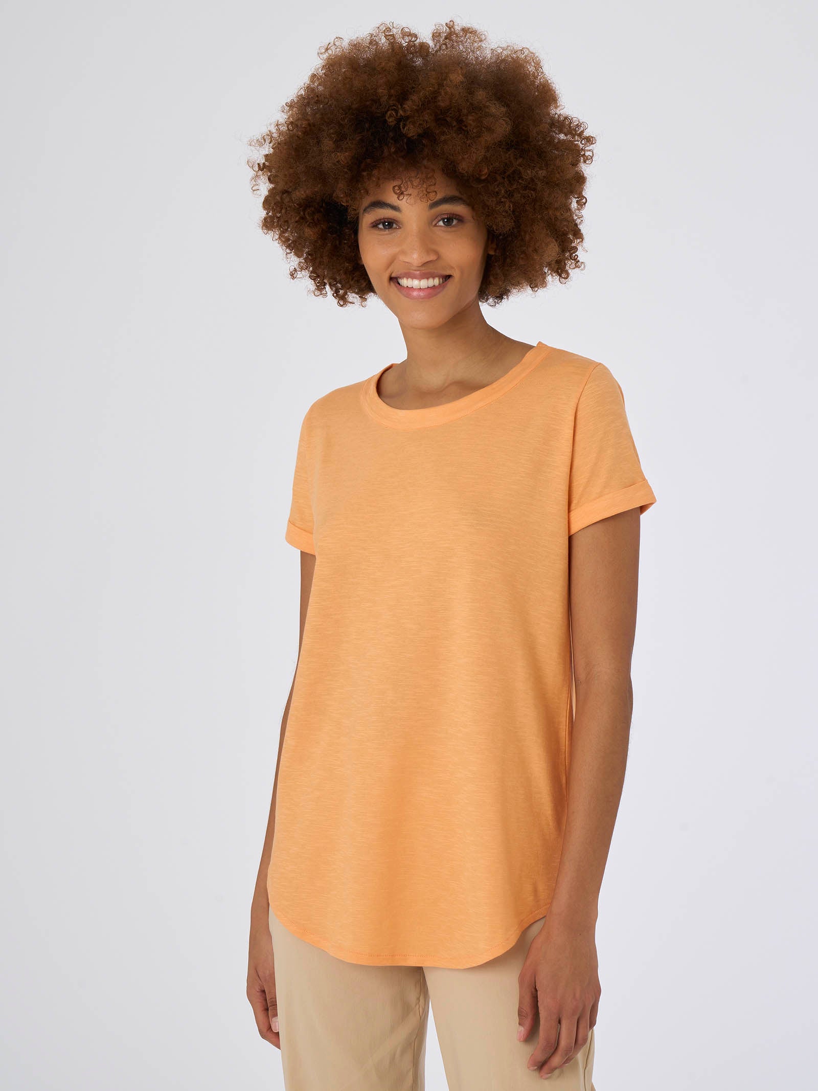 T-shirt girocollo in slub jersey di cotone -  - Ragno