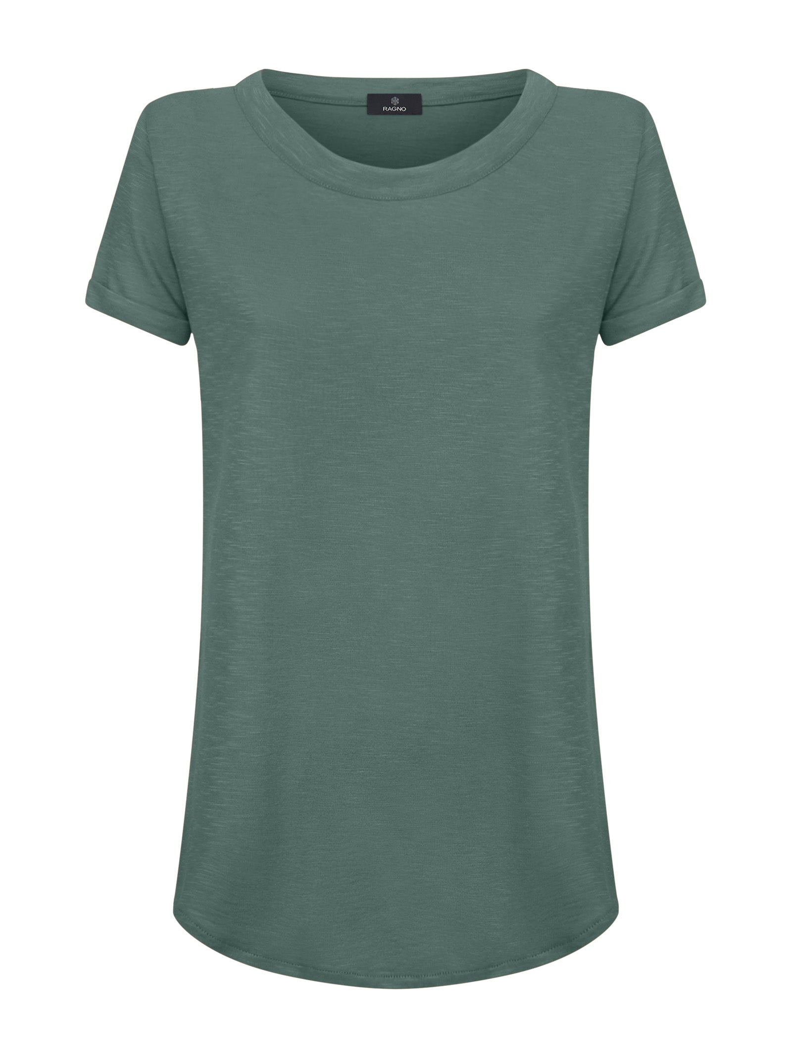 T-shirt girocollo in slub jersey di cotone -  - Ragno