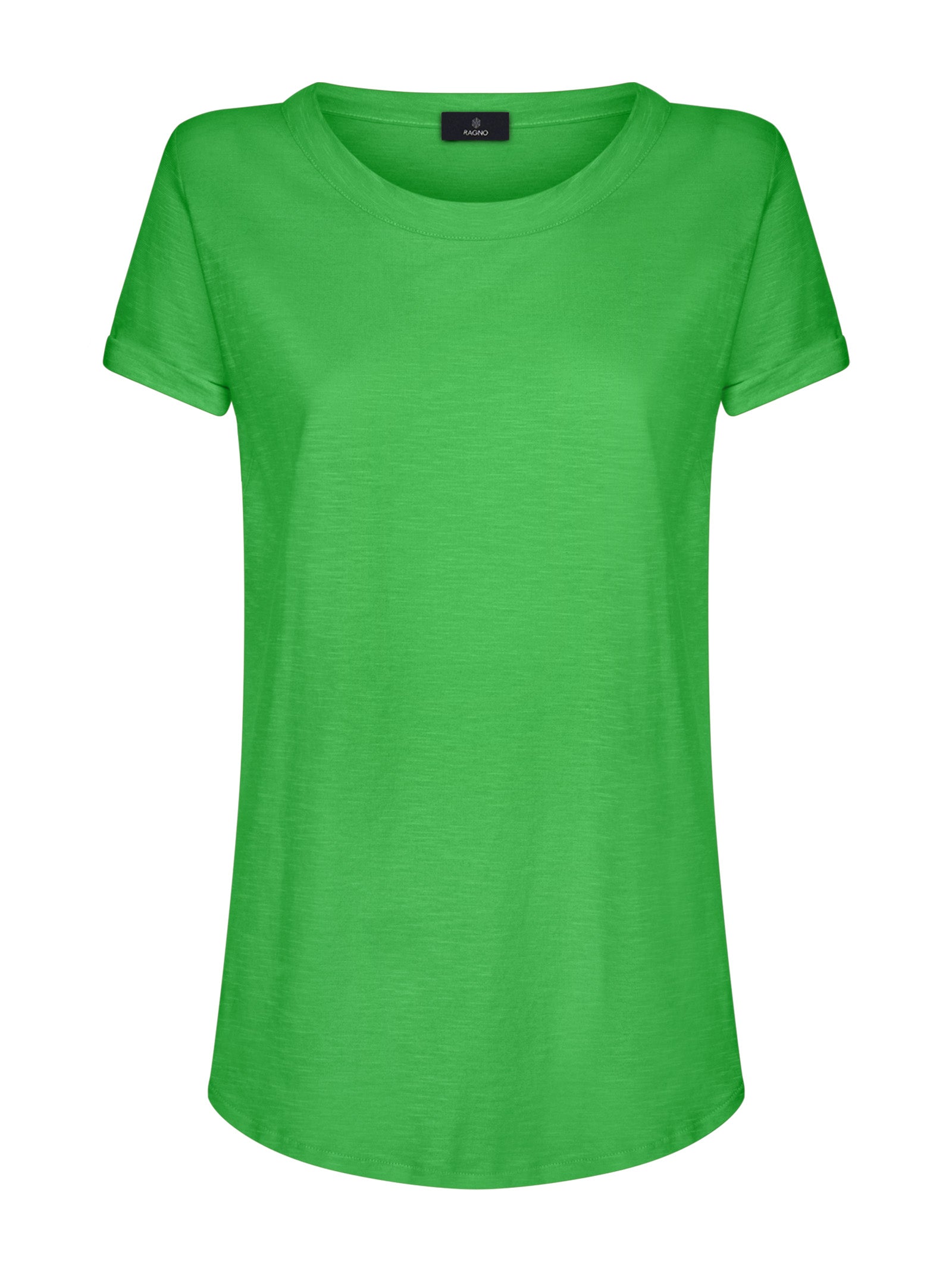 T-shirt girocollo in slub jersey di cotone -  - Ragno