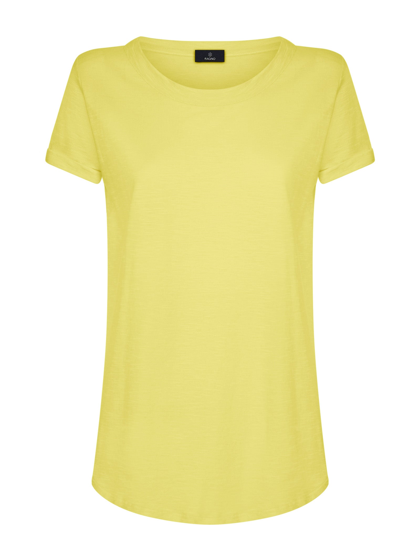 T-shirt girocollo in slub jersey di cotone -  - Ragno