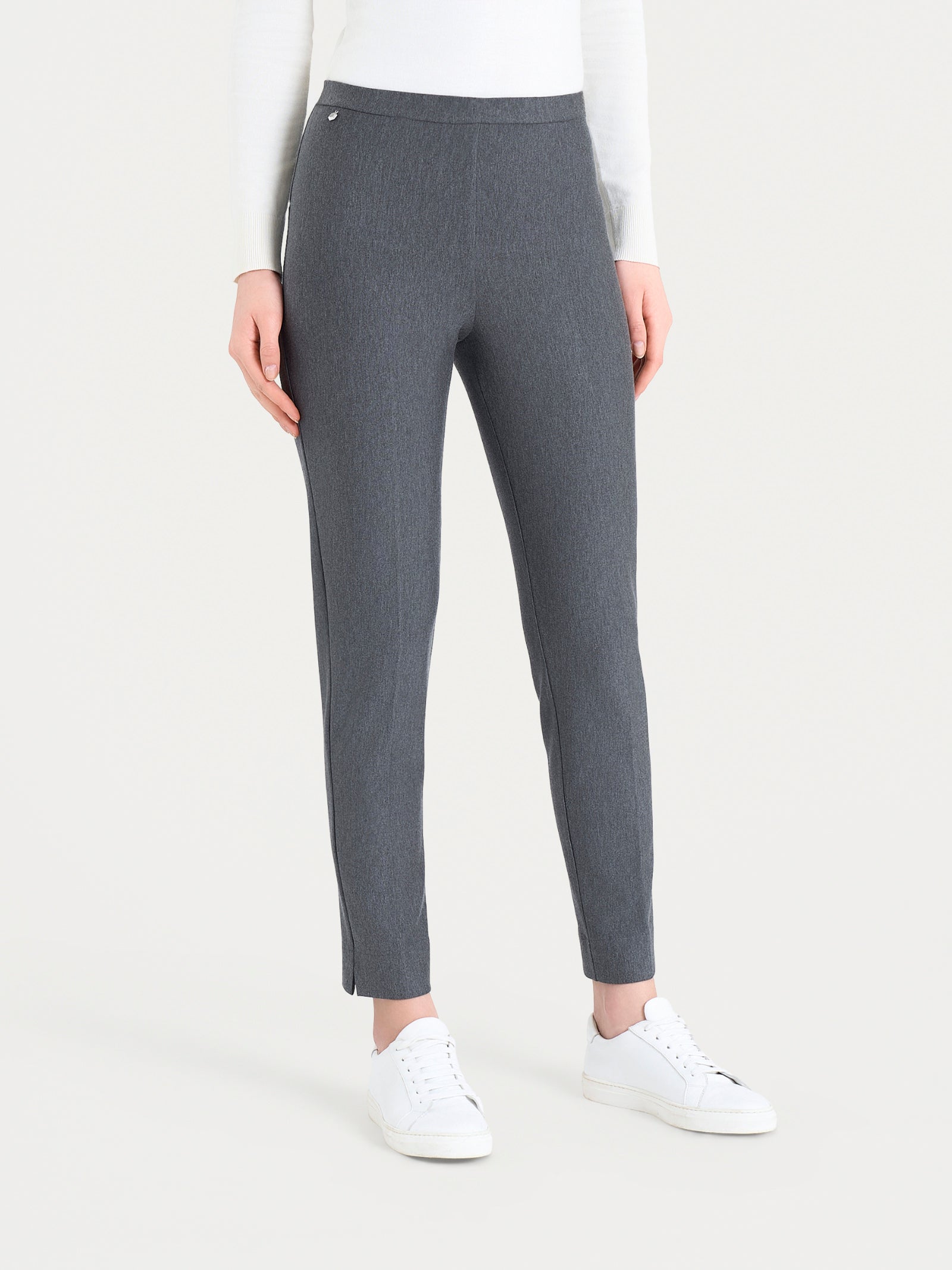 Pantalone a sigaretta modellante in Compact Neri Donna - Ragno