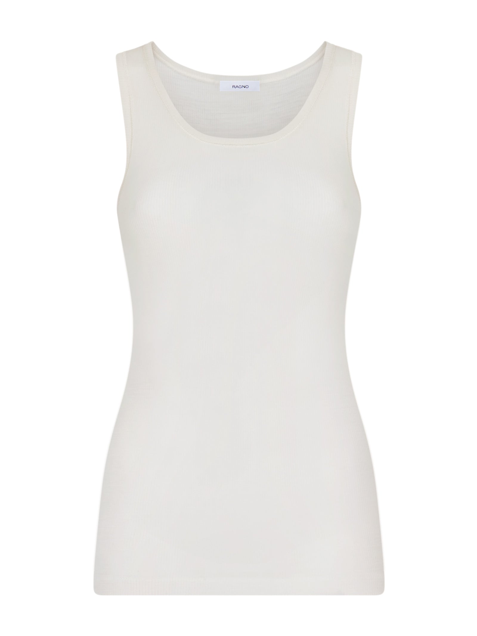 Wonderwool - Canottiera in costina di lana ultrafine Bianchi Donna - Ragno