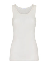 Wonderwool - Canottiera in costina di lana ultrafine Bianchi Donna - Ragno