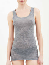 Wonderwool - Canottiera in costina di lana ultrafine Neri Donna - Ragno