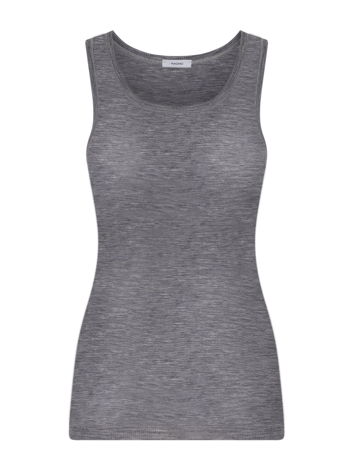 Wonderwool - Canottiera in costina di lana ultrafine Neri Donna - Ragno