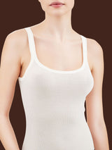 Wonderwool - Top in costina di lana ultrafine Bianchi Donna - Ragno