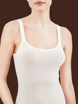 Wonderwool - Top in costina di lana ultrafine Bianchi Donna - Ragno