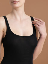 Wonderwool - Top in costina di lana ultrafine Neri Donna - Ragno