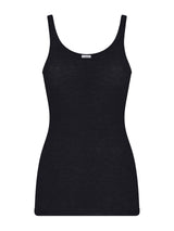 Wonderwool - Top in costina di lana ultrafine Neri Donna - Ragno