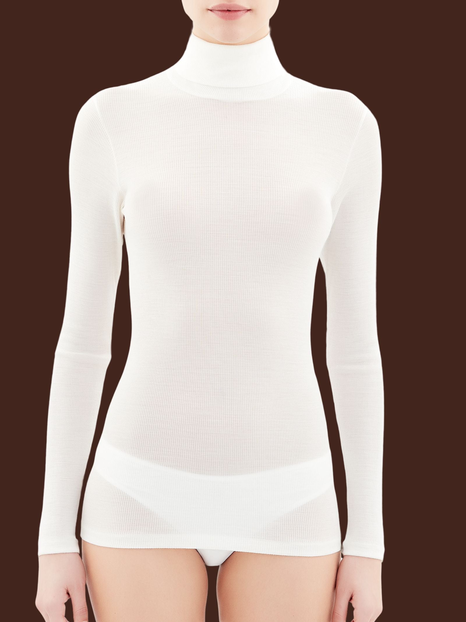 Wonderwool - Dolcevita in costina di lana ultrafine Bianchi Donna - Ragno