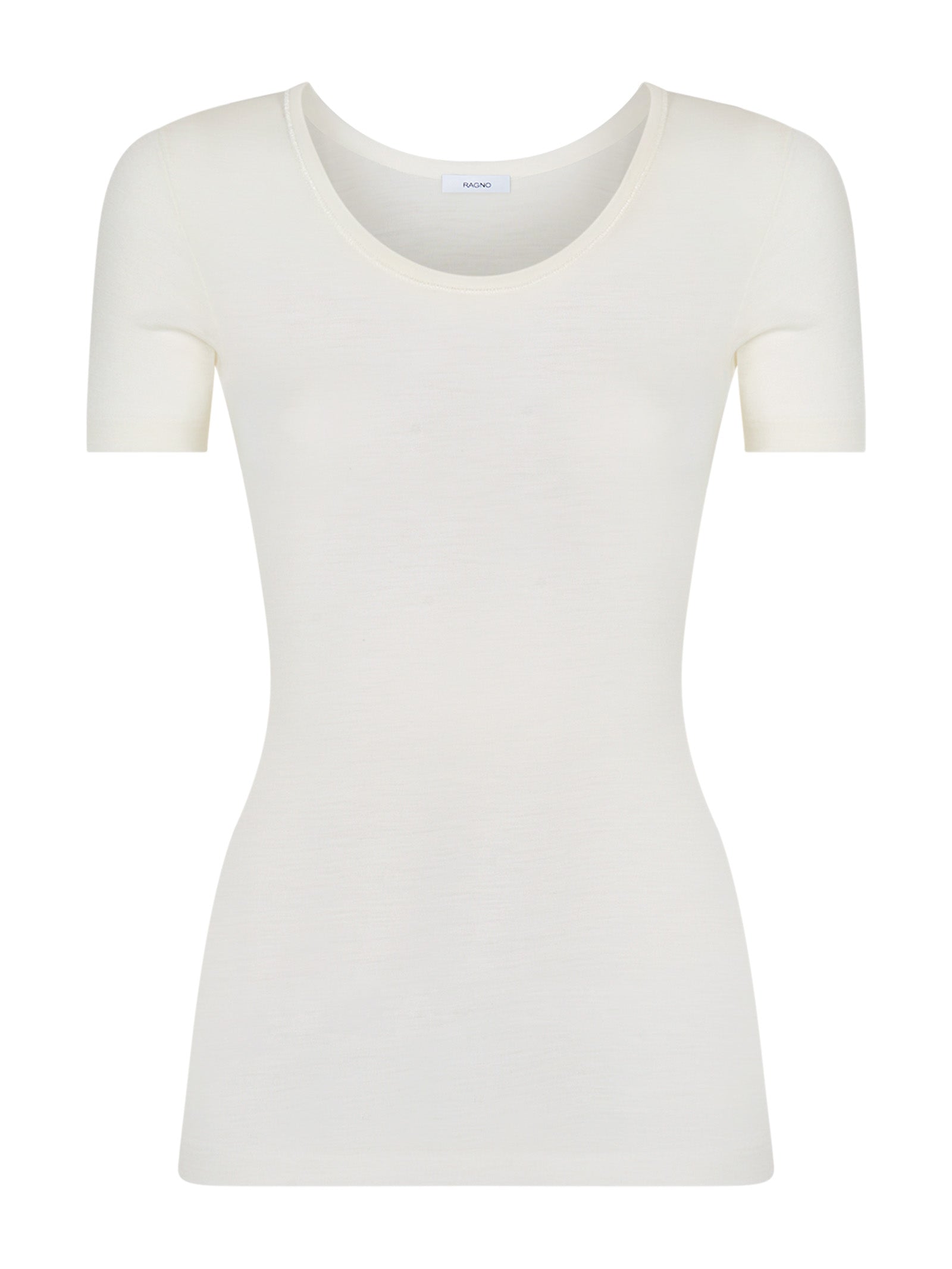 Wonderwool - Maglietta girocollo in lana ultrafine Bianchi Donna - Ragno