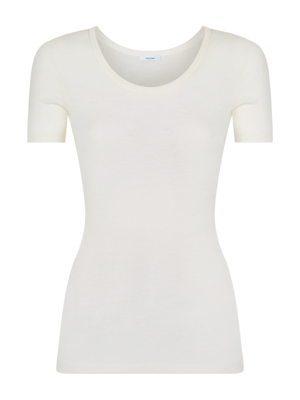 Wonderwool - Maglietta girocollo in lana ultrafine Bianchi Donna - Ragno
