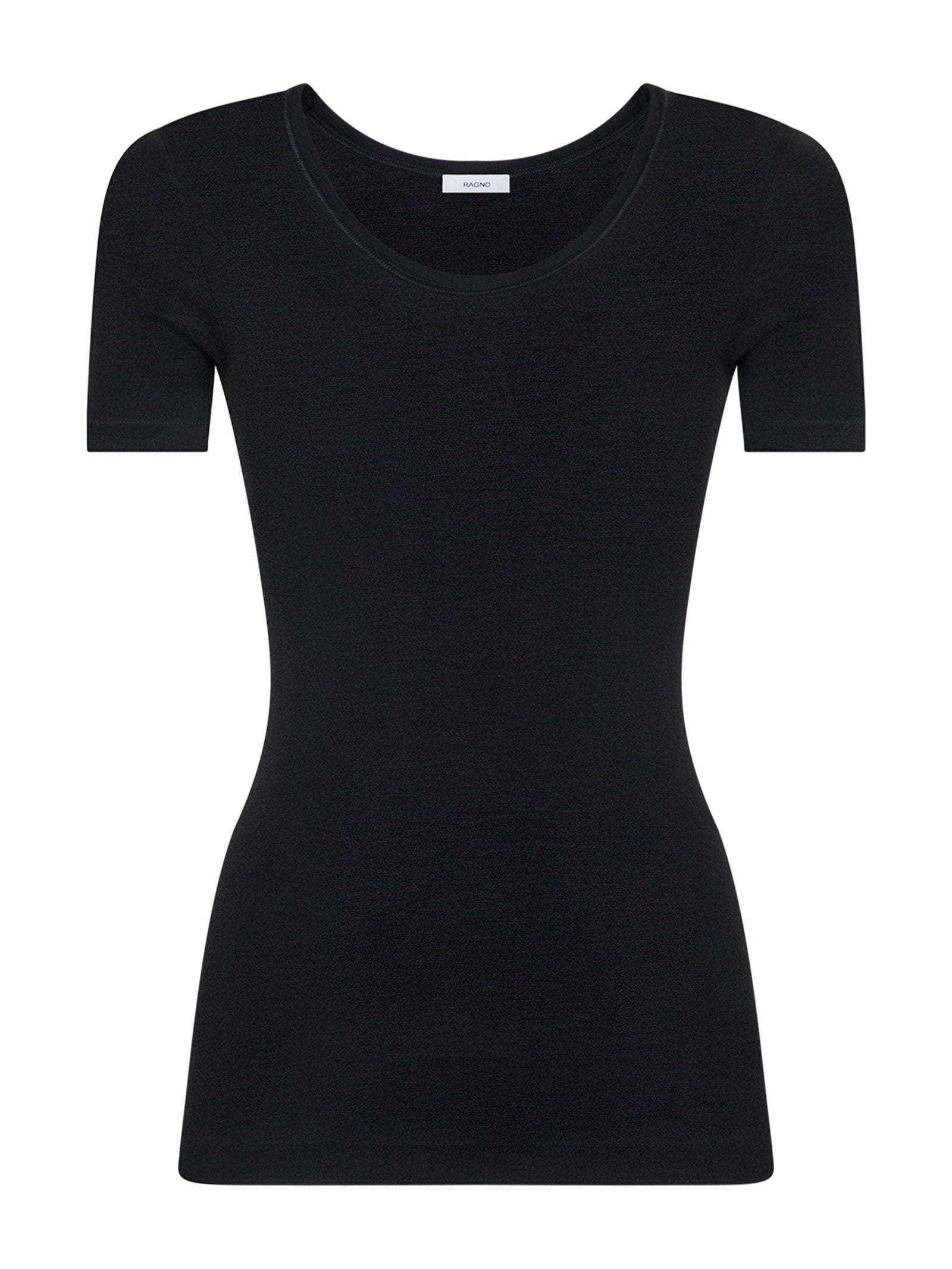 Wonderwool - Maglietta girocollo in lana ultrafine Neri Donna - Ragno