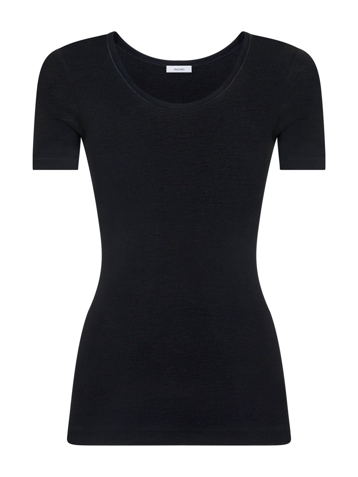 Wonderwool - Maglietta girocollo in lana ultrafine Neri Donna - Ragno