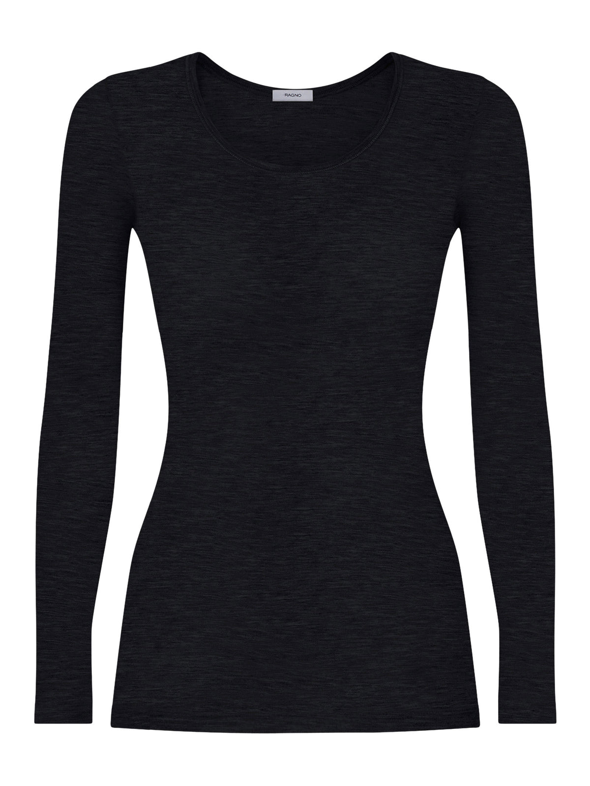 Wonderwool - Maglietta manica lunga in lana ultrafine Neri Donna - Ragno