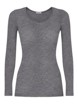 Wonderwool - Maglietta manica lunga in lana ultrafine Neri Donna - Ragno