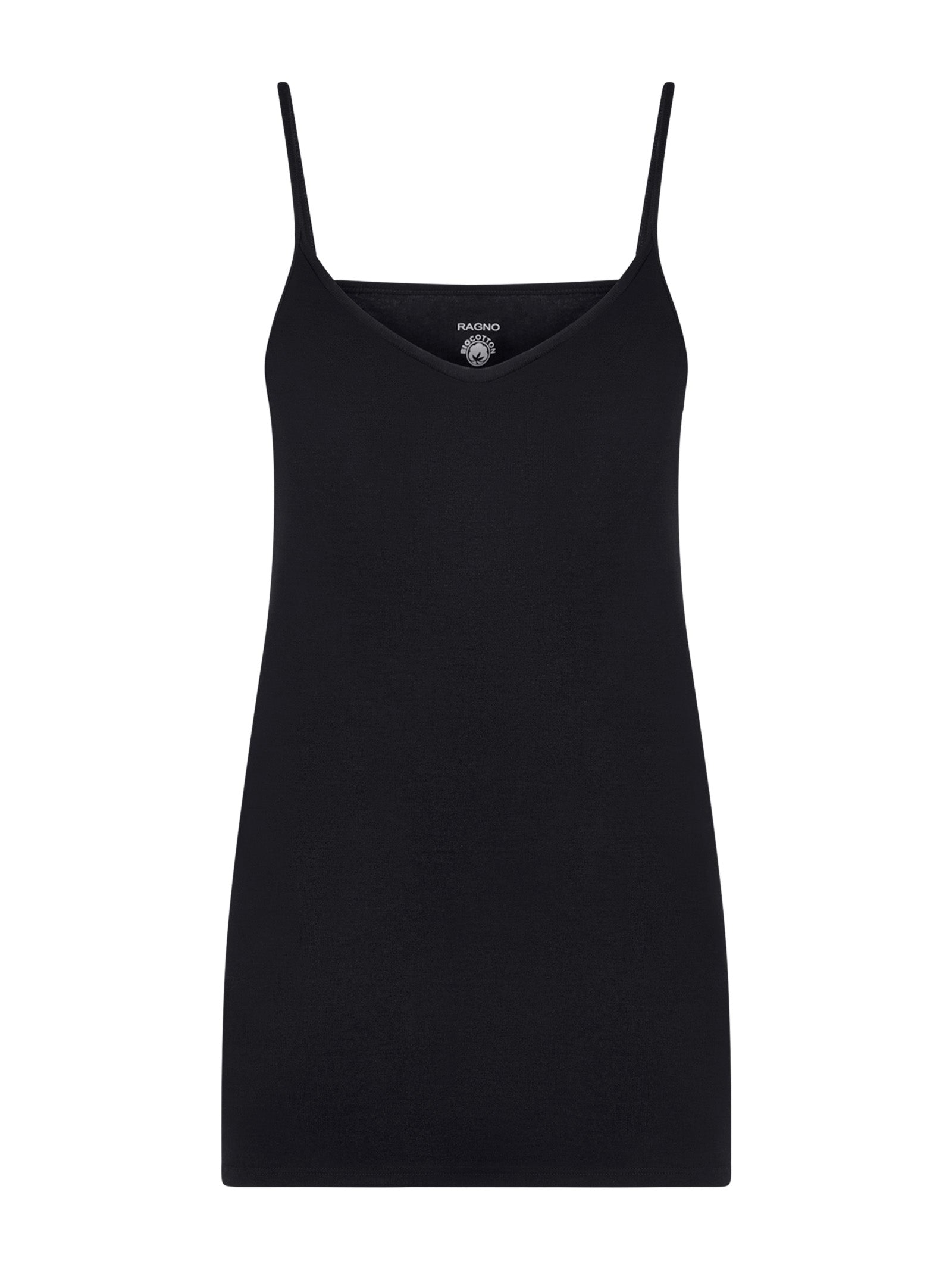 100% Cotone - Top in maglia unita di cotone Neri Donna - Ragno