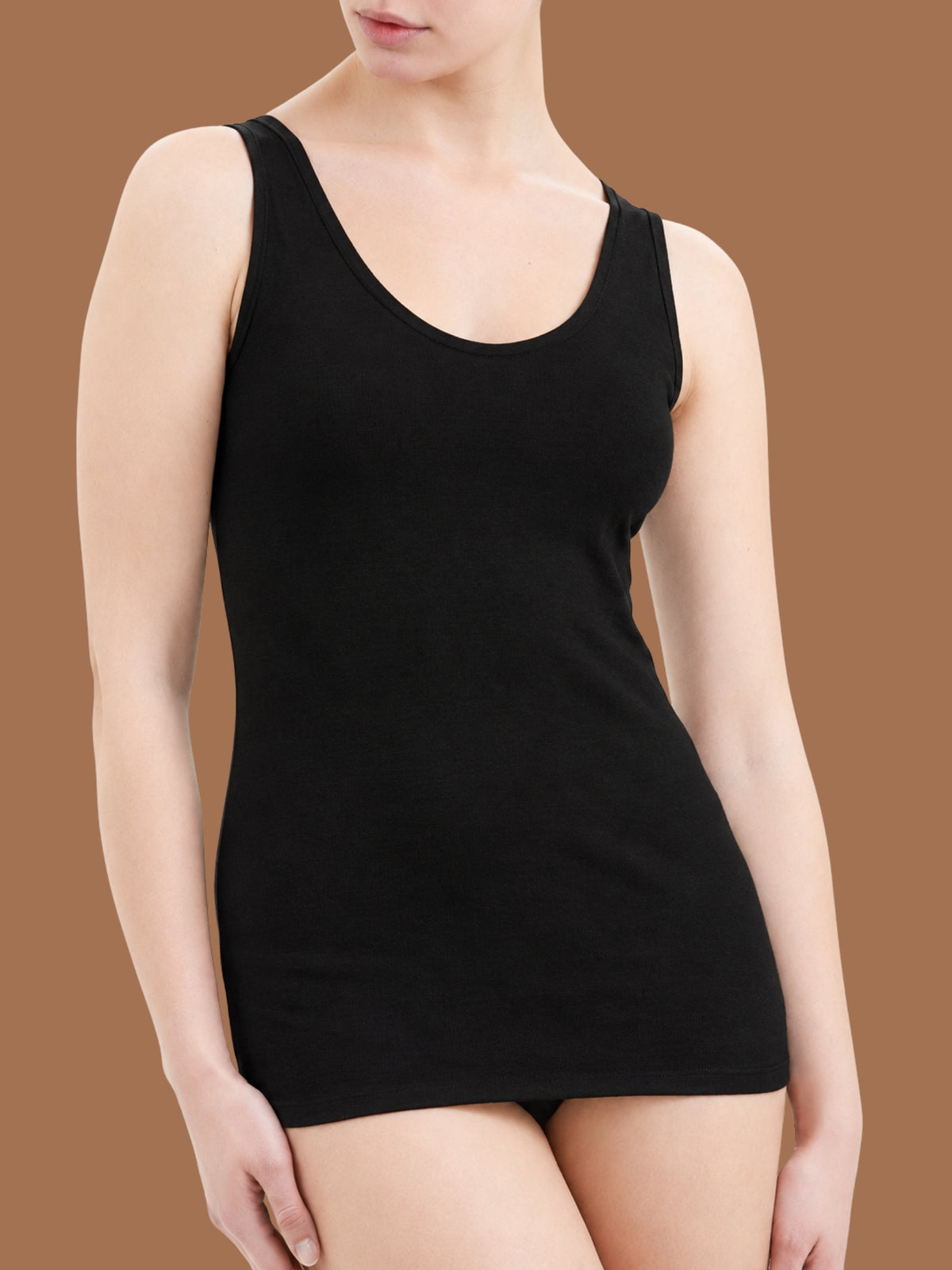 100% Cotone - Canottiera in cotone Neri Donna - Ragno