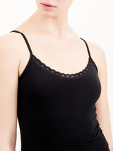 Pocket - Top in cotone elasticizzato e pizzo -  - Ragno