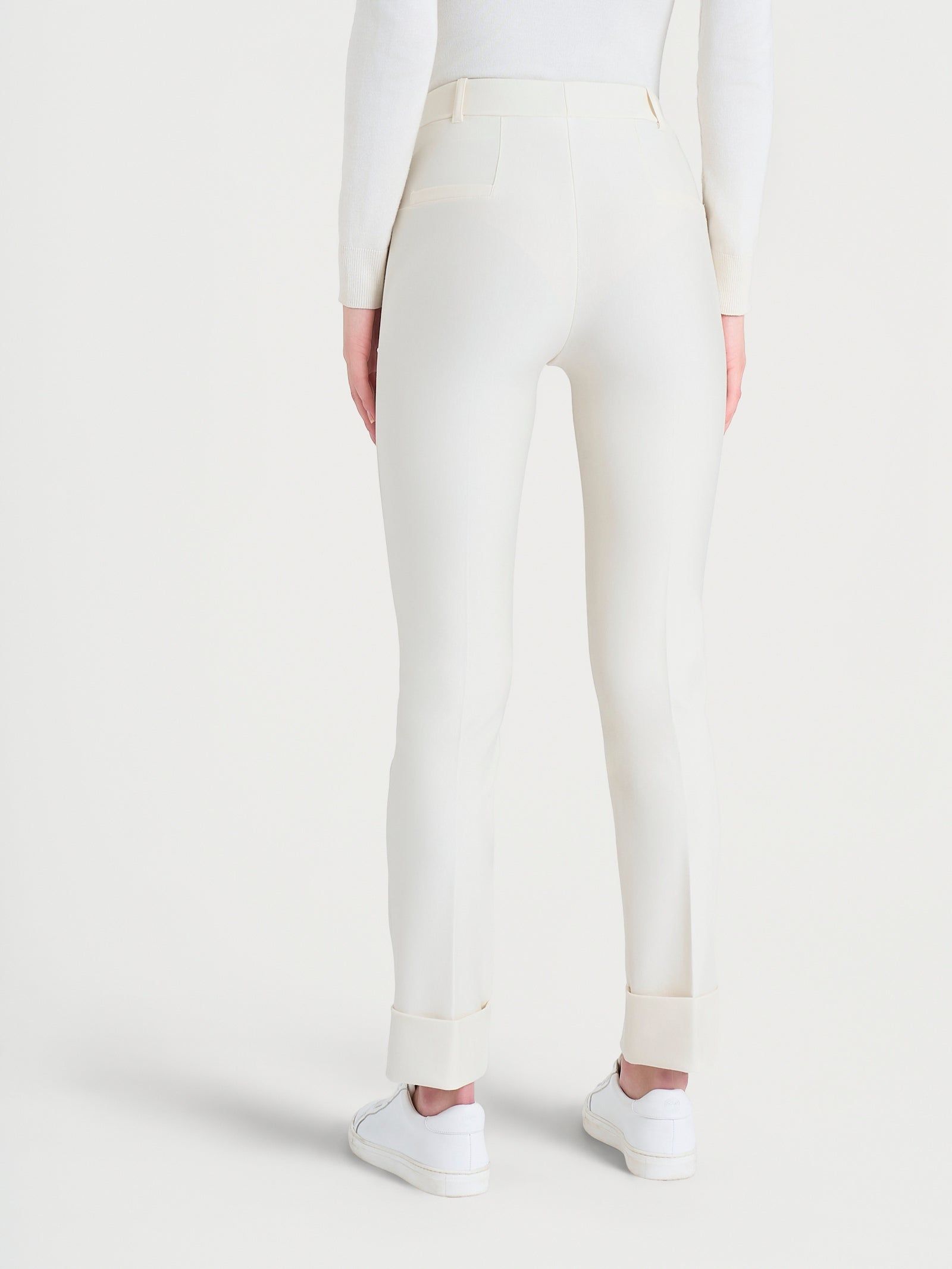 Pantalone slim dritto in Compact Bianchi Donna - Ragno