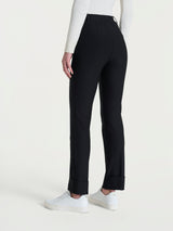 Pantalone slim dritto in Compact Neri Donna - Ragno