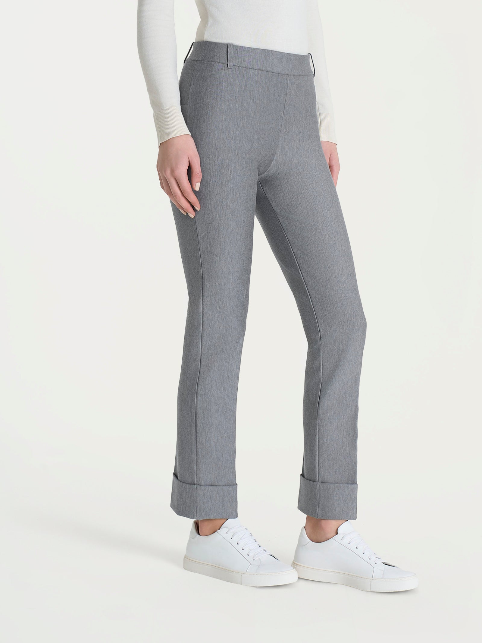 Pantalone slim dritto in Compact Neri Donna - Ragno