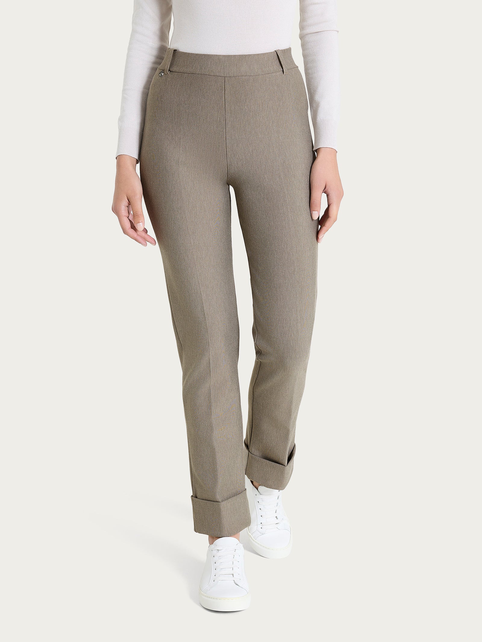 Pantalone slim dritto in Compact Grigi Donna - Ragno