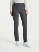 Pantalone slim dritto in Compact Neri Donna - Ragno