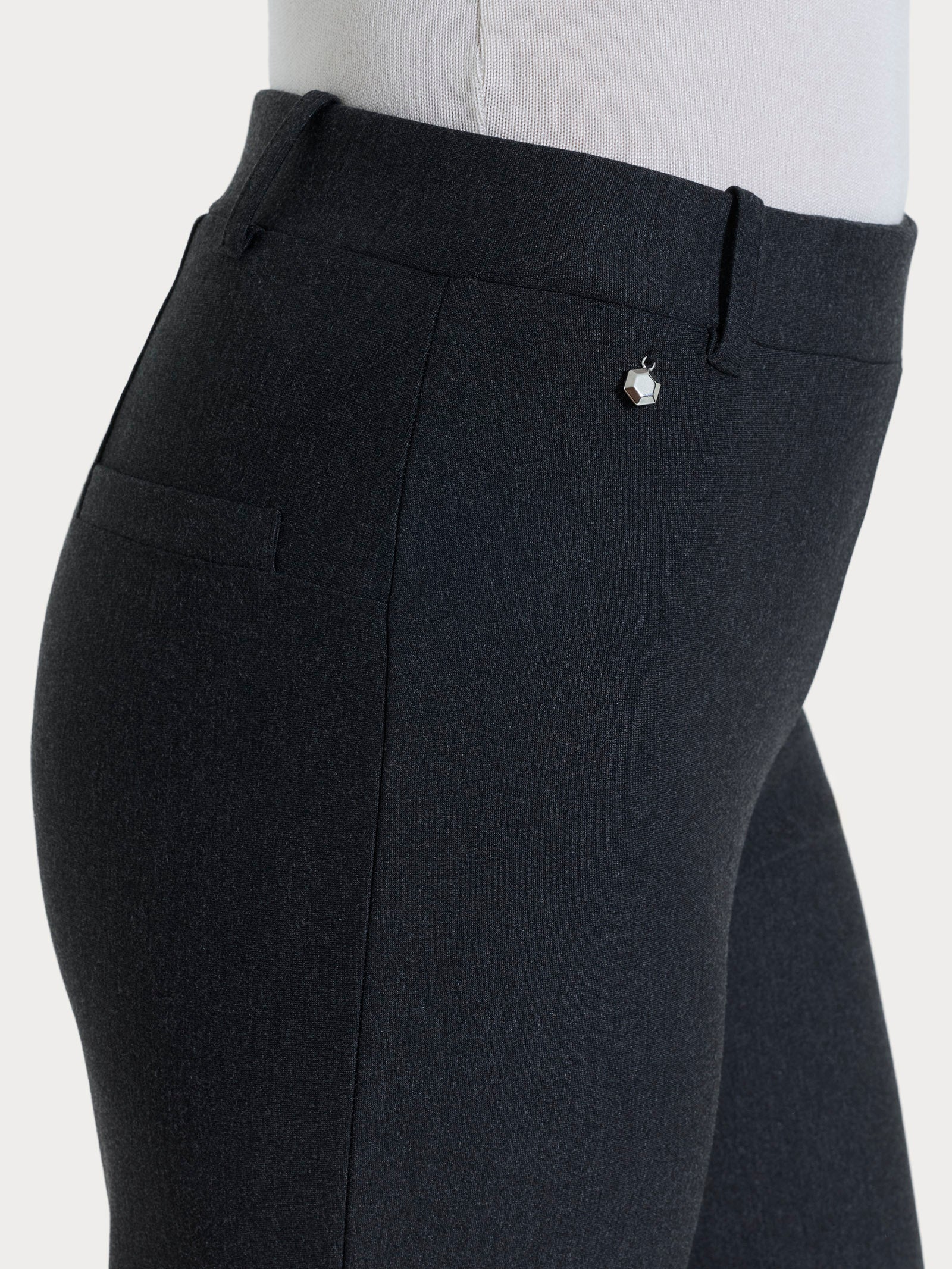 Pantalone slim dritto in Compact Neri Donna - Ragno