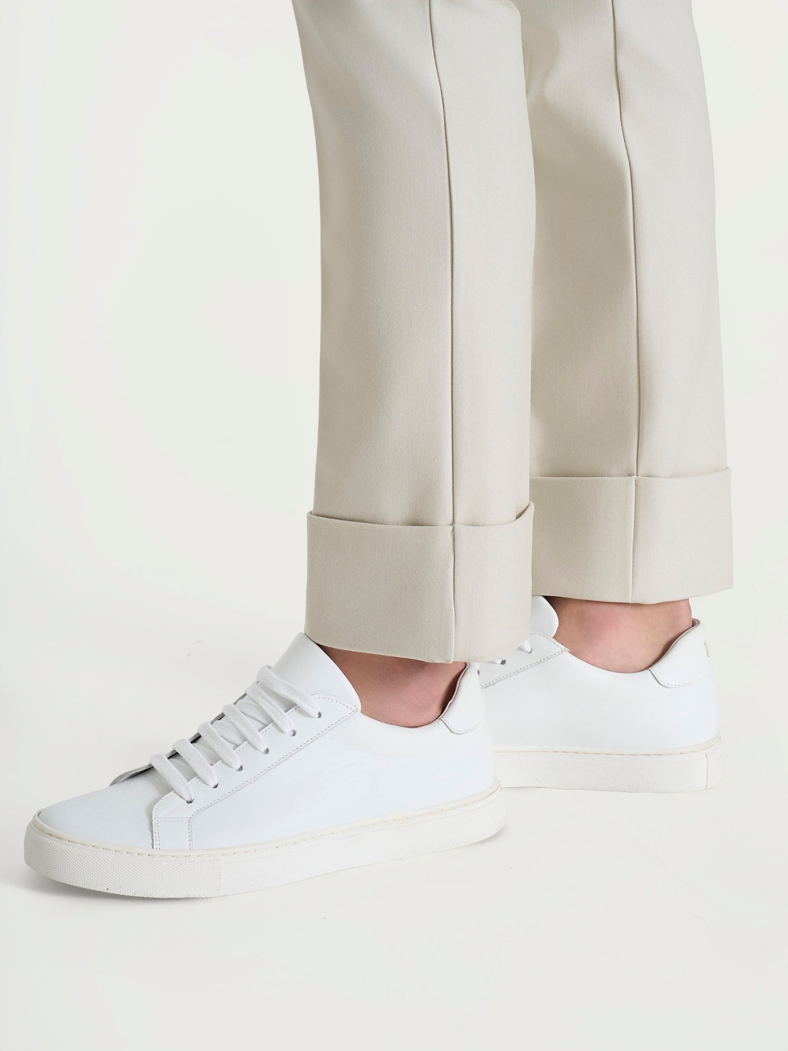 Pantalone slim dritto in Compact Bianchi Donna - Ragno