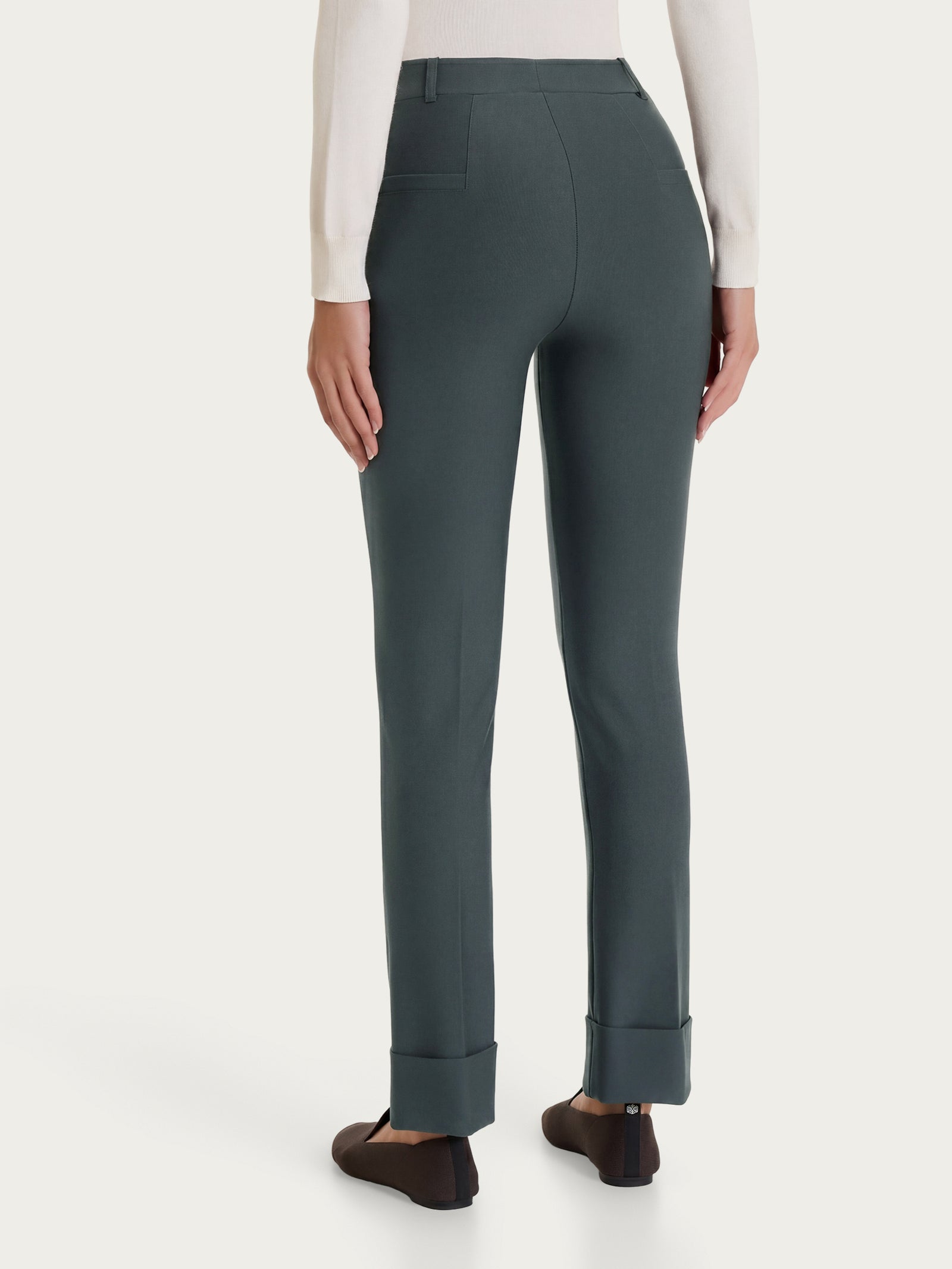 Pantalone slim dritto in Compact Grigi Donna - Ragno