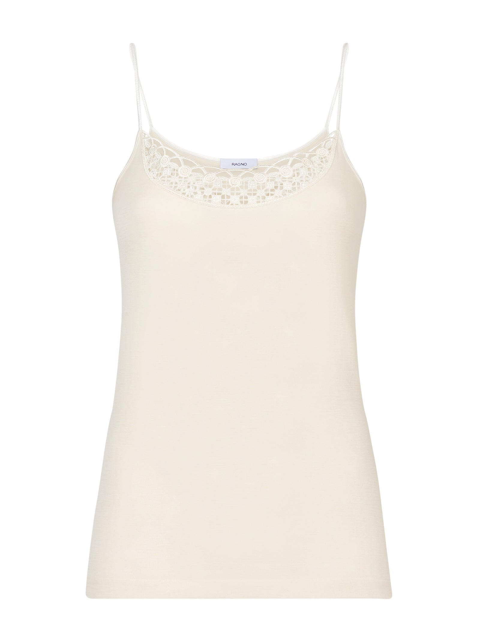 Lana Seta - Top in lana e seta con macramè Bianchi Donna - Ragno