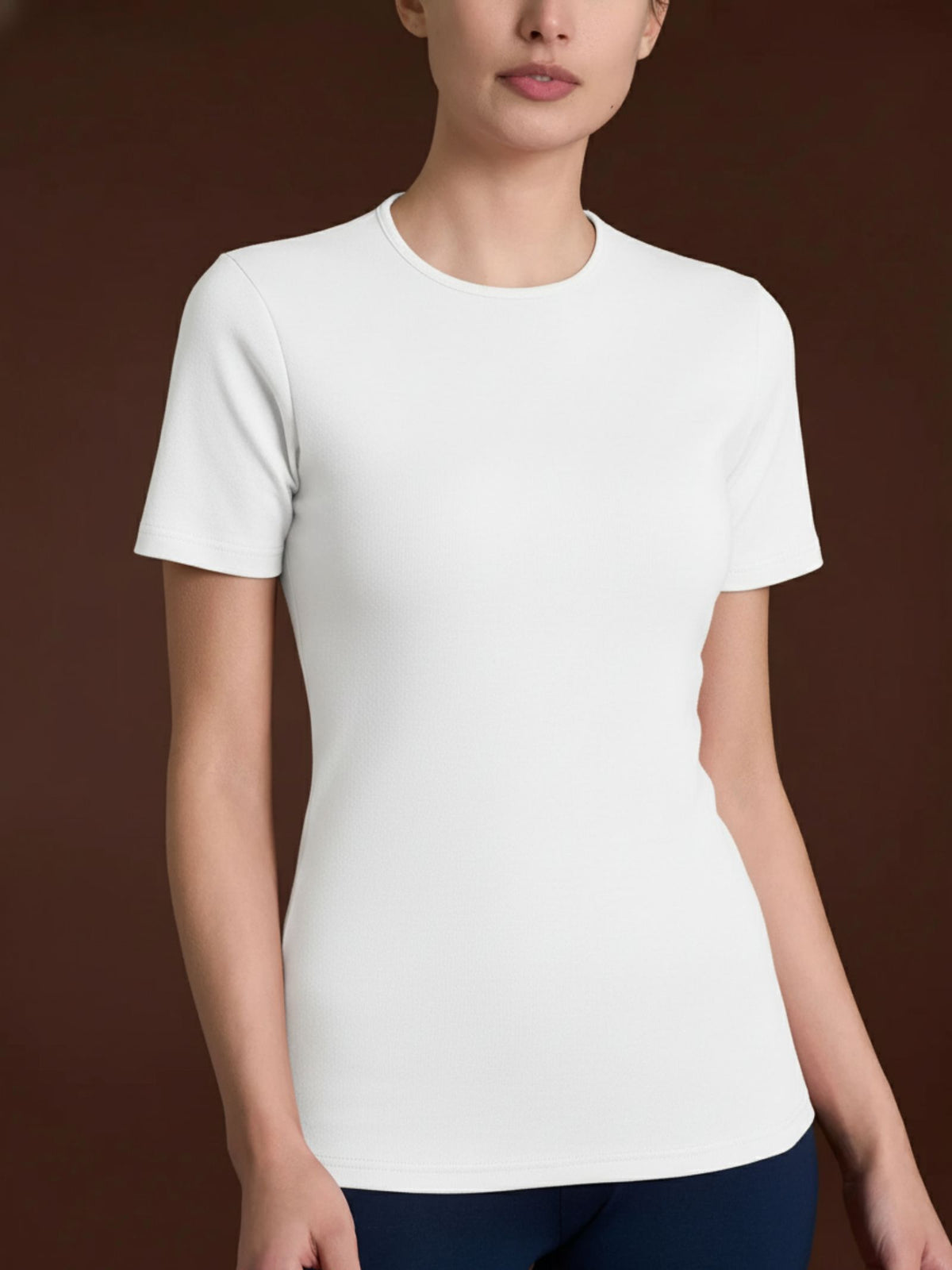 Maglietta con girocollo chiuso in Thermo Cotton Bianchi Donna - Ragno