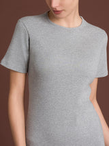 Maglietta con girocollo chiuso in Thermo Cotton Blu Donna - Ragno